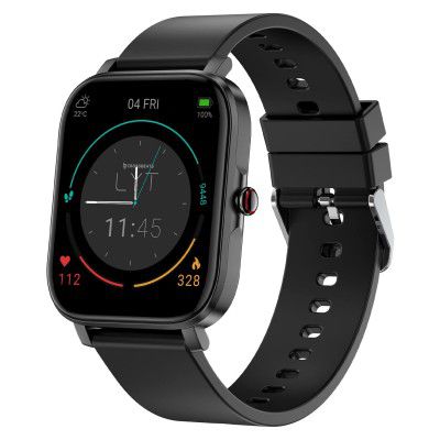 Crossbeats Ignite LYT Smart Watch for Men & Women with 1.69” HD Display, in-App GPS, Spo2 & Heart Rate Monitor, BP & Sleep Monitoring, 15 Days Battery, 200+ smartwatch Faces (Carbon Black)