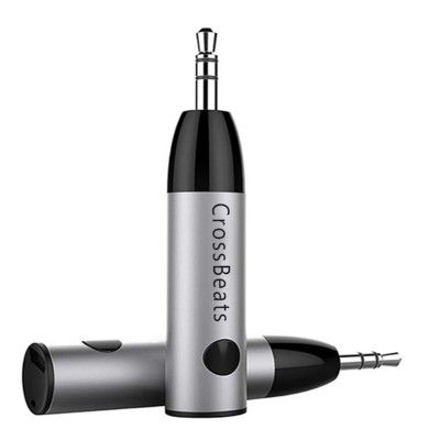 CrossBeats Mini Bluetooth Receiver Wireless Bluetooth Car Adapter Mini Portable 3.5mm Aux Adapter and Build-in Mic