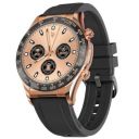 CrossBeats Monarch 1.43” UHD Infinite Display Smartwatch | Advanced Bluetooth Calling (Round Silicone - Gold)...