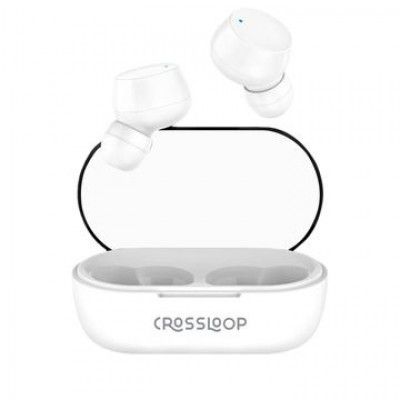 CROSSLOOP Bliss Podz Gen 421 TWS Earbuds (IPX3 Sweat Resistant, Auto Pairing, White)