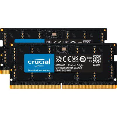 Crucial RAM 64GB Kit (2x32GB) DDR5 4800MHz CL40 Laptop Memory CT2K32G48C40S5