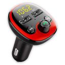 CRUST Car Bluetooth Device with Call Receiver for Music System, FM Transmitter for Hands Free Calls & Music Streaming with Dual USB Fast Charger; MicroSD + USB Audio Playback - (Red)...