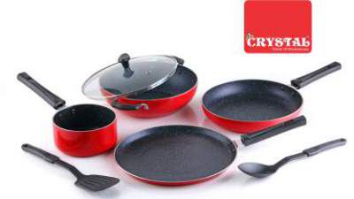 Crystal CLASSIC Series Induction Bottom Cookware Set (PTFE (Non-stick), 7 - Piece)