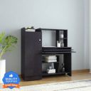 Crystal Furnitech Aero Engineered Wood Computer Desk  (Straight, Finish Color - Wenge, Knock Down)...