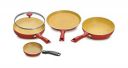 Crystal Induction Base Non-Stick Aluminium Cookware Set, 4-Piece, Maroon...