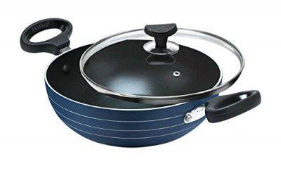 Crystal Induction Base Non-Stick Aluminium Kadhai, 225Mm
