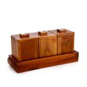 Crystal Milano Premium Teak Wood Tray with 3 Bowls...