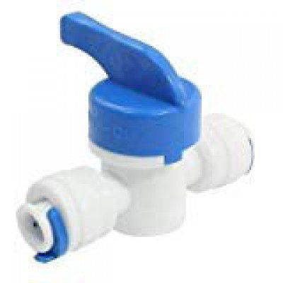 CSI INTERNATIONAL 1/4" Inline Tube Tap Shut Off Ball Valve Quick Fitting Connection Aquarium Ro Water Filter - Set 1