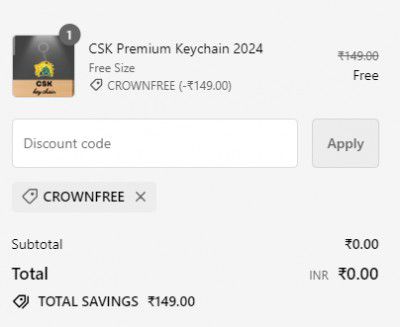 Looot @ Free : CSK Premium Keychain 2024