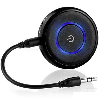 CUBETEK 2 in 1 Bluetooth V5.0 Transmitter and Receiver 3.5mm Adapter; for TV; PC; iPod; PSP; Playstation; Stereo; Support aptX Low Latency for Home and Car Audio System. Model: CB-BTI-018