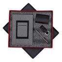 Cubic Combo Gift Box Grey Mobile Pouch, Notebook (640), Black Visiting Card Holder, Keychain and Oliver Worth Ball Pen...
