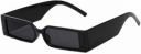Cuffandcollar UV Protection, Riding Glasses Rectangular Sunglasses (Free Size)  (For Men & Women, Black)...