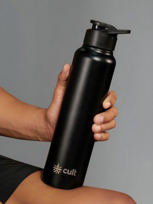 CULT Black Brand Logo Stainless Steel Light-weight Flask - 1L