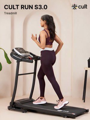 CULT S3.0 3HP Peak Motorized Treadmill, Max Weight 100Kg with 3 Level Manual Incline
