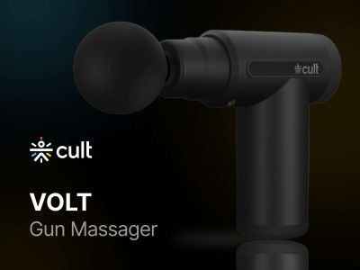 Cult Volt Silicone head, 3000mAh Battery, Pain Relief, Deep Tissue Full body gun Massager (Black)