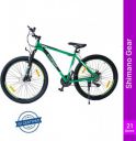 Cultsport by Cult Bolan Shimano Geared Bike for Men with Steel Frame & Dual Disc Brake 27.5 T Road Cycle (21 Gear, Green, Only Front Suspension)...