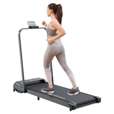 Cultsport Treadmill Baytown 2 HP Peak DC Motorized|Under Desk Treadmill | Home Workout | Max Speed 8 Km/Hr | Walking Pad | Max User Weight 110 Kg | Black