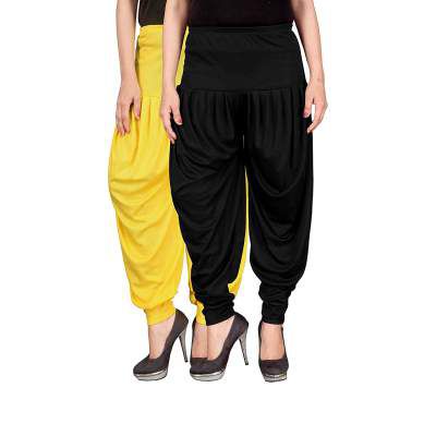 Culture the Dignity Womens Lycra Dhoti Pants Combo Pack of 2