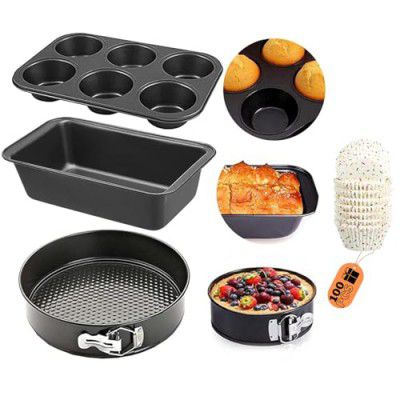 Curated Cart Cake Baking Set Microwave Safe Utensils - Bread Moulds For Baking