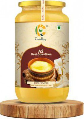 CURDLEY A2 Desi Pure Handmade Cow Ghee | Vedic Bilona Method Ghee Glass Bottle  (1000 ml)