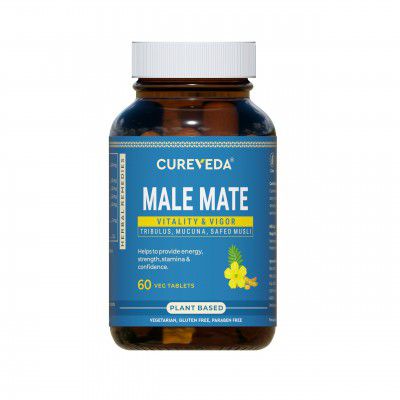Cureveda Herbal Male Mate | Testosterone Support Supplement For Men | 60 tab