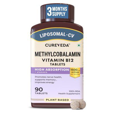 Cureveda Liposomal Vitamin B12 1500 mcg | 90 Tablets (90 Day Pack)
