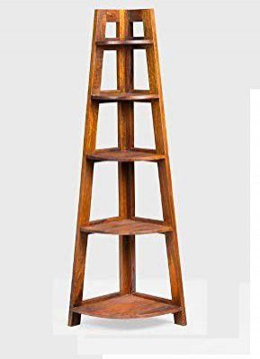 Custom Decor Edison Sheesham Solidwood House Corner Wall Rack Shelf Heavy Duty - Honey