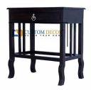 Custom Decor Japanese Style Bedside Table for Bedroom | Solid Wood Side Table for Bedroom | Living Room Table | Side Table for Living Room Furniture Made with Solid Indian Sheesham Wood - Walnut Finis...