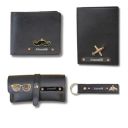 Customized 4-in-1 Wallet Combo | Wallet Set | Men’s Combo Gift Set | Premium Combo Gift Set for Him (Black)...