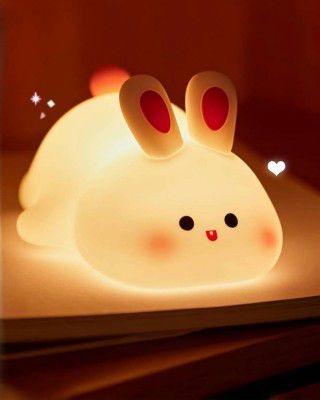 Cute Rabbit Night Light LED Squishy Novelty Animal Night Lamp 