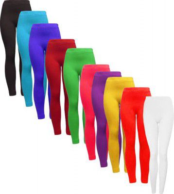 CUTE TREND  Legging For Girls  (Black Pack of 10)