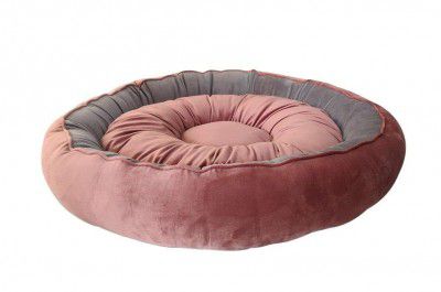 Cutepups (Small Size, Persian Green/Orange Color Round Shapes and Reversible Soft Velvet Dog Bed