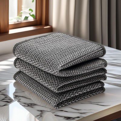 Cutting EDGE 180 GSM – Set of 3 – Car & Bike Cleaning Cloth, Reverse Scrub Microfiber Cloth with Mesh Side