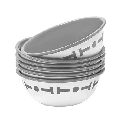 Cutting Edge Big Bowl for Snacks | Kitchen | Serving Food | Bowl 300ml Capacity Pack of 6 Grey
