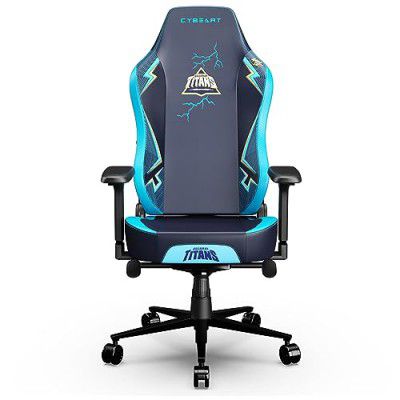 Cybeart | Gujarat Titans - IPL Gaming/Office Chair | 4D Armrest | Inbuilt Lumbar Support | Supreme PU Leather, Ergonomic, Recline & Tilt