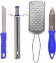 CYBOX 4 in 1 combo gas lighter, vegetable knife, peeler, grater stainless steel combo (multi color) Steel Gas Lighter  (Steel, Pack of 1)...
