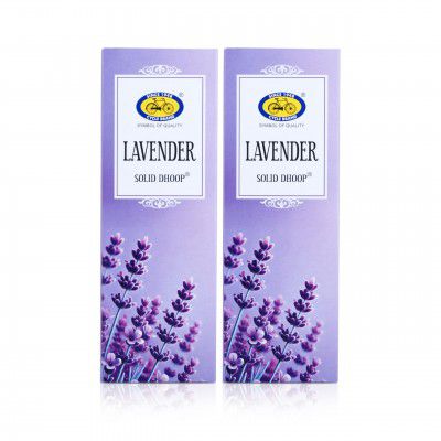 Cycle Pure Lavender Fragrance Bambooless Solid Dhoop Sticks for Puja, 6", 50 Sticks/Pack Of 2