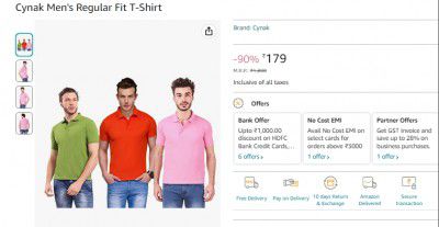 Cynak Mens Regular Fit T-Shirt