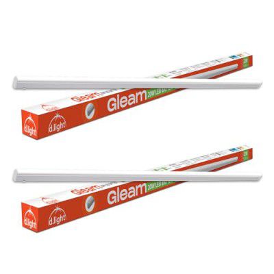 D.LIGHT 20W LED Gleam Batten for Living Room & Bedroom | Bright & Energy Efficient Tubelight with Slim & Sleek look | Cool Day Light (6500K) with 2000 lumen| 4Feet | Pack of 2
