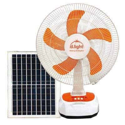 D.LIGHT dlight 17 Inch 10000 mAh Battery Portable 12 Watt Solar Powered Fan 