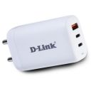 D-Link 65W Triple Port Fast Charger 2 Type-C & 1 USB-A for All Mobile Phones (100W) Cable. - White...