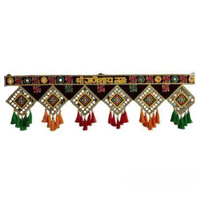 D R Handloom Handmade Traditional Door Hanging Bandarwal Toran - 3FT | Diwali, Ganesh Pooja, New Year | Colorful Festive Home Decor