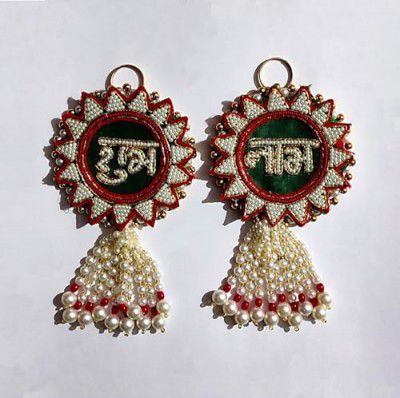 D R Handloom Shubh Labh Wall/Door Hanging | Home Decoration | 7 CM | Hangings (WRWD01)