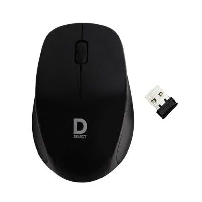 D SELECT Dell Exclusive Wireless Mouse DS320-Black with USB Type A Connector, 1200DPi, Lightweight