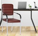 Da URBAN® Acton Leatherette Heavy Duty Metal Frame Visitor/Study/Office Chair with Arms...