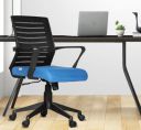 Da URBAN® Bella Mid-Back Revolving Mesh Ergonomic Chair for Home & Office with Tilt Lock Mechanism, Armrest & High Comfort Seating (Blue)...