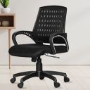 Da URBAN® Boom 03 Mid-Back Revolving Mesh Ergonomic Chair for Home & Office with Tilt Lock Mechanism, Armrest & High Comfort Seating (Black)...