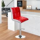 Da URBAN® Cadbury Height Adjustable & Revolving Bar Stool/Kitchen Chair (Red & White) (1 PC)...