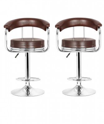 Da URBAN® Classic Pack of 2 Height Adjustable & Revolving Bar Stool / Kitchen Chair