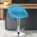 Da URBAN® Cozy Velvet Finish Height Adjustable & Revolving Bar Stool/Kitchen Chair...
